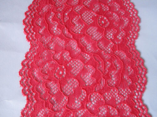 Magenta pink elastisch 8cm Breit elegante Spitze Borte Nur 1€//1m 0084