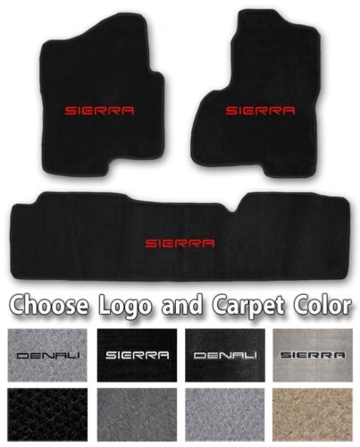 1999-2019 GMC Sierra Carpet Floor Mats Choose Color /& Official Logo