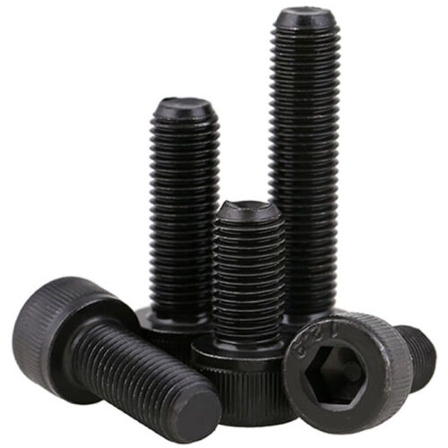 M10-1.0 FINE Thread Socket Head Caps Screws 12.9 Alloy Steel Black Oxide DIN 912
