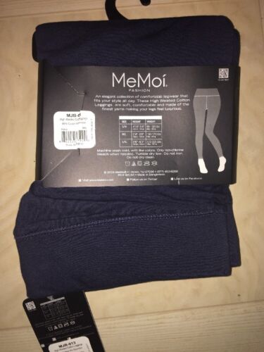 MeMoi Full Length MJB High Waisted Cotton Leggings Yoga Gym 95/% Cotton Size M//L