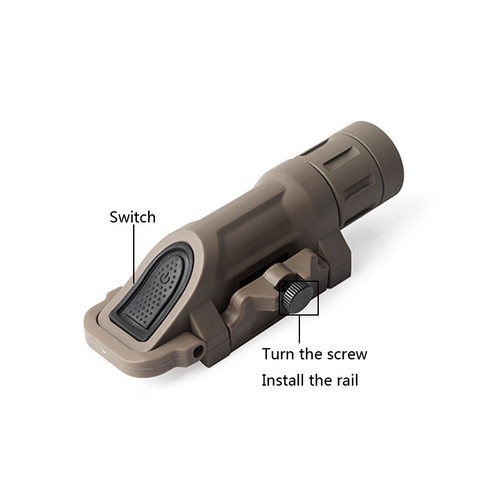 400 Lumen Weapon Mounted Light Multifunction White LED WML Flashlight Rifle Tan