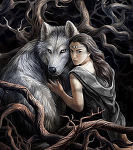 NEW ANNE STOKES SOUL BOND WOLF 3D MOVING PICTURE 300mm X 400mm