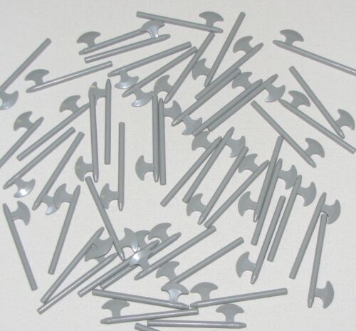 LEGO LOT OF 50 NEW CLASSIC GREY HALBERD CASTLE AXES WEAPONS PARTS