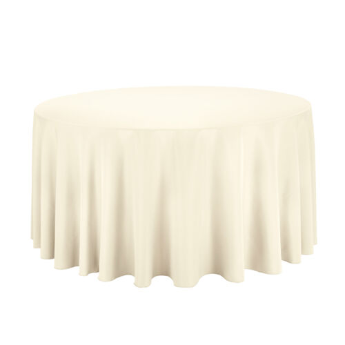 15 PACKS ROUND 132/" inch Tablecloth WEDDING Polyester PARTY EVENT 25 Colors 6 ft