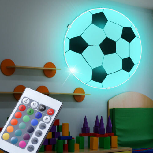 RGB LED Fußball Decken Beuchte Kinder Zimmer Fernbedienung Wand Lampe Living-XXL 