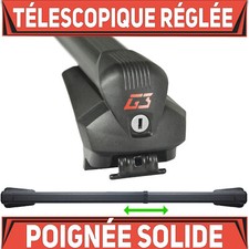 Alu Noir Barres de toit pour Peugeot 3008 2 II ab 16 Rails de toit intégrés GE