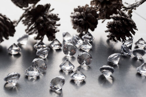 Dekosteine klar Diamanten 20mm 50 Stück Tischdeko Hochzeit Dekodiamanten