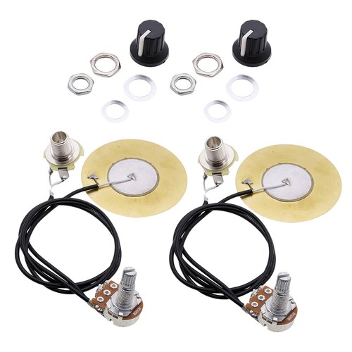 2pc 50mm Gitarren Pickup Piezo Wandler Vorverdrahteter Verstärker mit