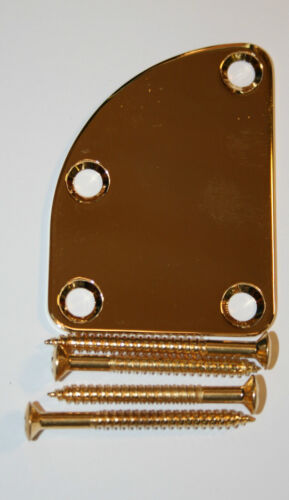 Neck plate Neckplate Halsplatte Halsbefestigungsplatte halbrund mit Schrauben 
