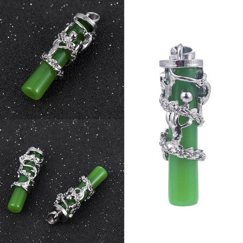 For DIY Jewelry Making Exquisite Green Malay jade Pendant Chinese Dragon Lucky