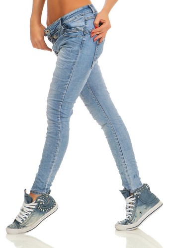 11105 Damen Jeans Hose Boyfriend Haremsjeans Slim-fit Röhre Damenjeans Pants