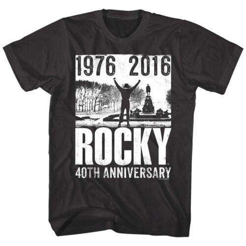 Rocky Balboa 40th Anniversary Men's T Shirt Vintage Statue Pose 1976 2016 Boxing 