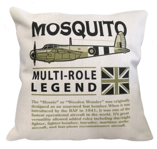 de HAVILLAND DH98 MOSQUITO WW 2 FIGHTER/BOMBER AIRCRAFT CUSHION Inner Included 