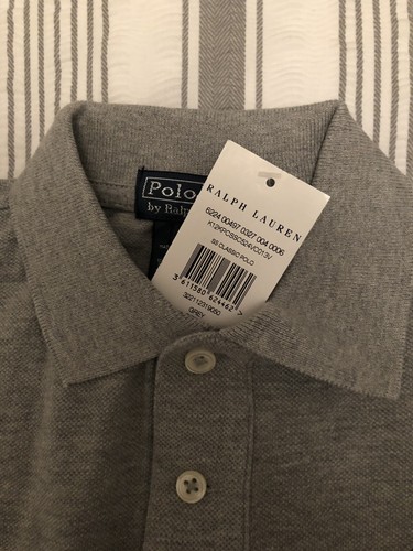 Boys Designer Clothing Age 6 Grey Ralph Lauren Polo Shirt NEW WITH TAGS