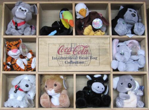 Coca-Cola10 different Bean Bag International Collection Set 1 NEW