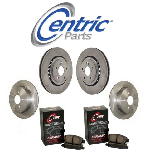 For Acura MDX 2014-2016 Front /& Rear Brake Discs /& Ceramic Pads KIT Centric