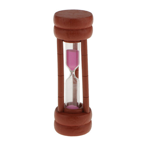 Pink Sand Blue 2 Minute Maroon Wooden Sand Timer Teeth Brushing Hourglass 