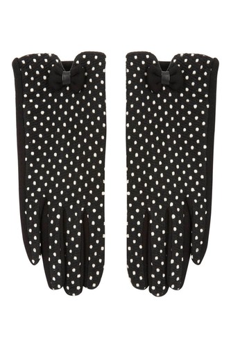 Polka Dot Nœud Gants-Femmes Roman Originals