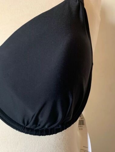 Bnwt NEXT Haut De Bikini Noir Rembourré Armatures Forme Enhancer Taille 34B col cravate 