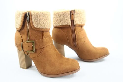 New Fashion 4 Colors Buckle Chunky High Heel Ankle Booties Shoes Size 6-10 