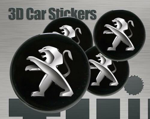 Wheel stickers Peugeot Center Cap Logo Badge Wheel Trims Rims Decal 3d Hub Caps