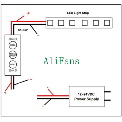 Details about   Mini 12V LED Strip Light Dimmer Controller with On Off Switch for 3528 5050 