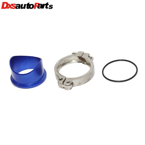 New Aluminum Universal Blue 50MM Turbo Blow Off Valve V-band Flange+2.5/" Piping