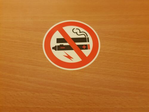 10 NO SMOKING NO vapotage Stickers Signe Autocollant 
