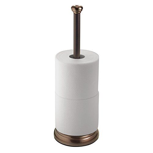 Two-Tone Bronze Mdesign Metal Free Standing Toilet Paper Holder For Bathroom
