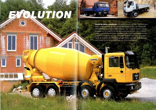MAN Baustellenfahrzeuge Prospekt 2002 8//02 LKW Bauwirtschaft truck brochure