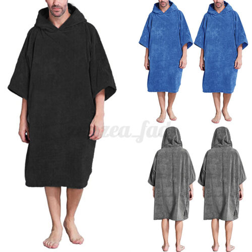 Hommes Adultes basculer Robe Serviette Peignoir Poncho Serviette Plage Robe 