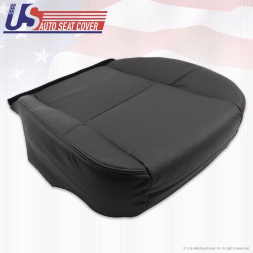 2013 Chevy Avalanche LTZ PASSENGER Bottom Seat Cover PERFORATED LEATHER BLACK