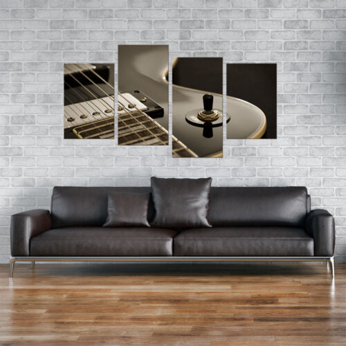 Grande guitare électrique Noir Toile Mur Art photos XL imprime 4125