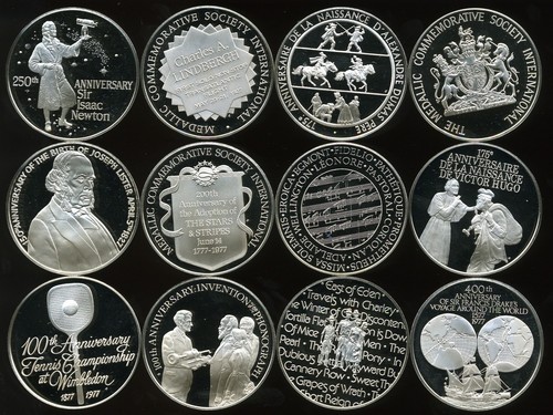 Franklin Mint 1977 Medallic Commemorative Society International Sterling Silver