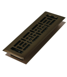 Oil Rubbed Bronze Decor Grates 2 x 12/" Oriental Design Steel Floor Register