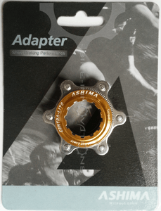 1 ASHIMA AC02 Ultralight Bremsscheiben-Adapter von 6-Loch auf Center Lock gold