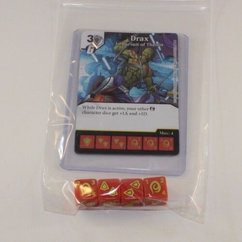 DRAX 4 dice Marvel Dice Masters Guardians of the Galaxy RARE Set CUR