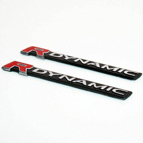 2x Metal Chrome R Dynamic Sport HSE Car Fender Side Emblem Badges Decal Sticker 