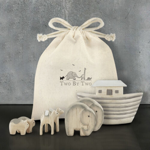 East of India Bagged Handmade Noah/'s Ark Set Christening Gift New Baby Keepsake