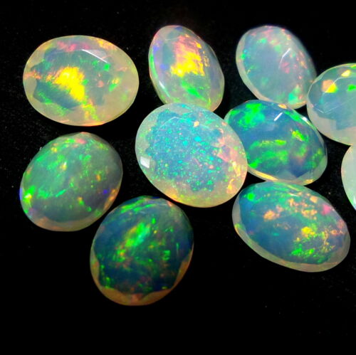 Details about   9x7 MM Natural AAAA Grade Multi Rainbow Fire Faceted Welo Opal Oval Shape 1 Pc 