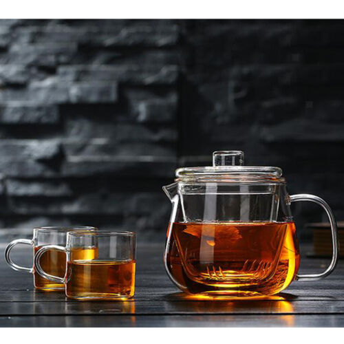 Glas Teekanne Wasserkocher mit Infuser Mikrowellen und Herd Sicher Tee Maker