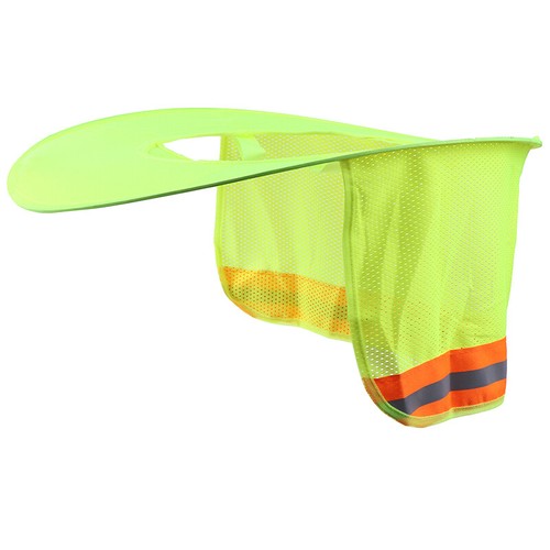 Sun Shade Attachable Hard Hat Brim with Neck Shield VIS Reflective S RAS