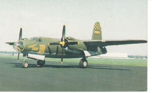 Postcard OH Chrome Martin B-26G Marauder Bomber Airplane