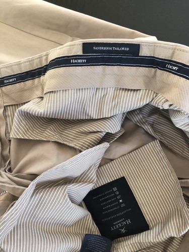 Taille 34R//44R Hackett London Sanderson Classic Fit Pantalon Chino outmeal//Beige