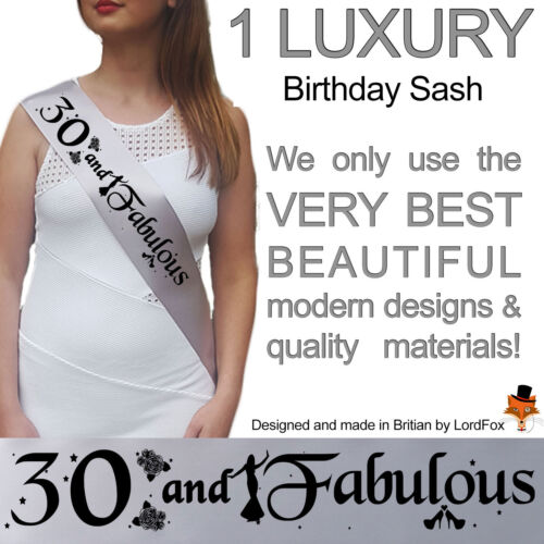30TH BIRTHDAY GIRL PARTY SASH NIGHT OUT ACCESSORY FUN GIRLS SASHES THIRTY P&P 