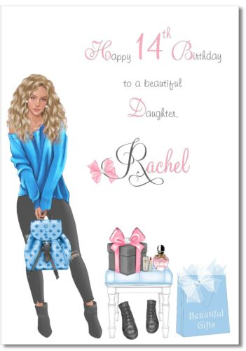 Handmade Personalised Birthday Card 11th 12th 13th 16th Niece Grand Daughter