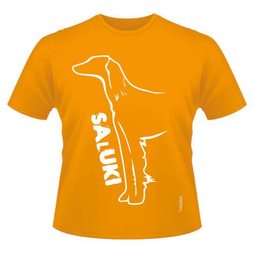 Saluki Dog Breed T-Shirts Dogeria Design Round-Neck Style Men/'s /& Ladies