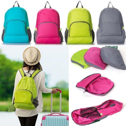Foldable Travel Camping Hiking Sport Waterproof Nylon Bag Backpack Women Men 