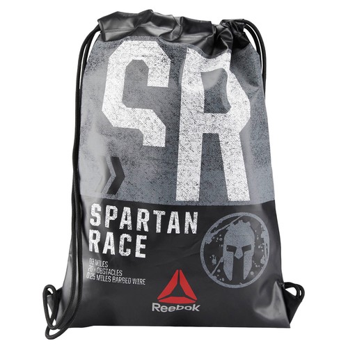Reebok Spartan RACE GYMSACK GYM BAG Cordino Nero Scarpa Borsa Zaino di formazione