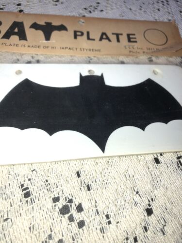 Bat Plate License Plate Batman Vintage NOS NIP Kids Bike Plate 